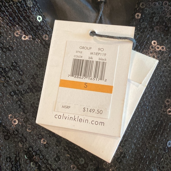 Calvin Klein sequenced blazer with matching tank top - Picture 3 of 6